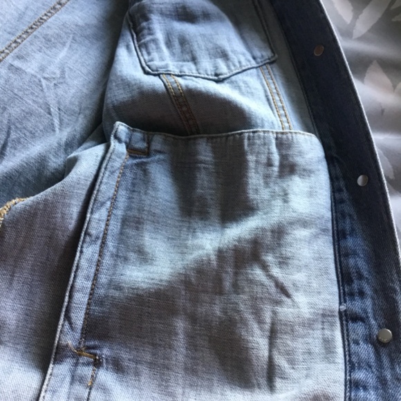 NWOT Gap 1969 Oversized Long Denim Jacket - Picture 4 of 5